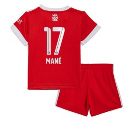 Bayern Munich Sadio Mane #17 Hjemmebanetrøje Børn 2022-23 Kortærmet (+ Korte bukser)